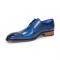 Emilio Franco "Giacamo" Ocean Blue Genuine Italian Calf Leather Lace-Up Dress Shoes.